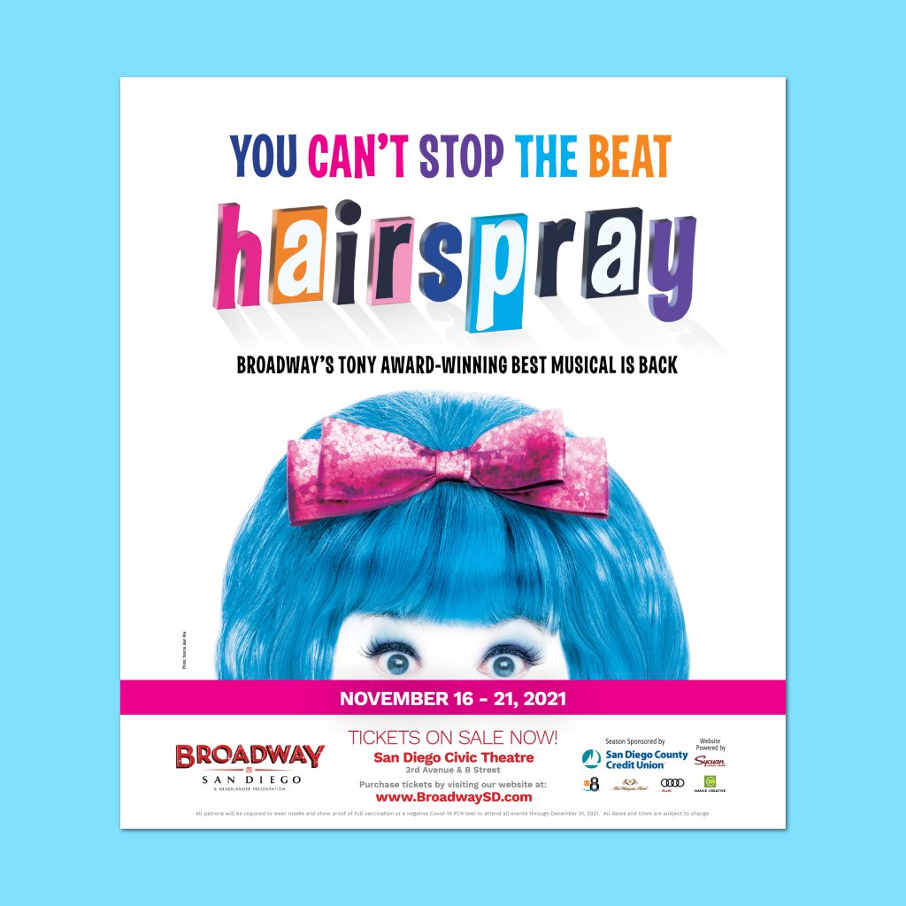 You Can't Stop the Beat Hairspray Broadway Musical advertisement